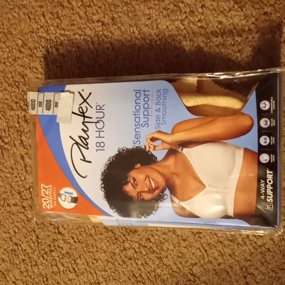 NWT Playtex 18 hour wire-free Beige  bra Size 40DD